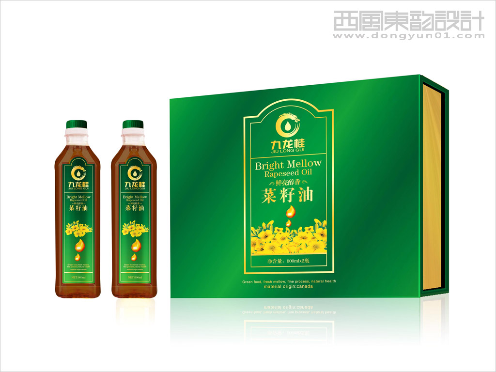 澳加糧油工業有限公司菜籽油禮盒設計、菜籽油瓶簽設計