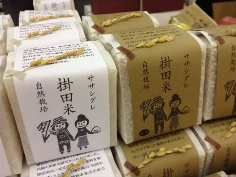 日本大米包裝設計——簡潔自然的設計風格！
