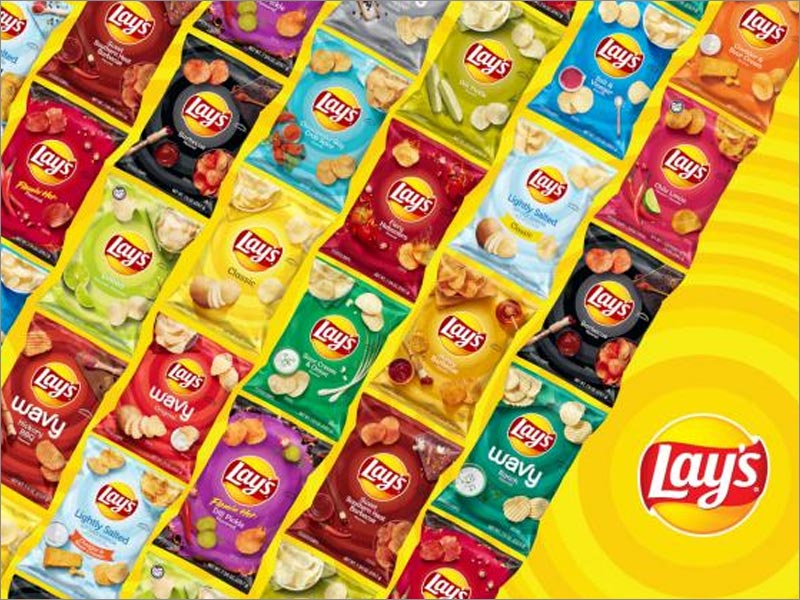 Lay's樂事薯片休閑食品包裝重新設計涵蓋了所有口味，包括115種不同的包裝設計