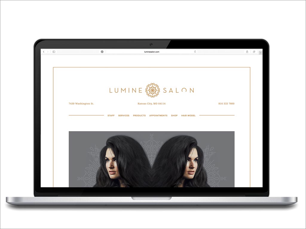 美國Lumine Salon美容美發沙龍網站首頁設計