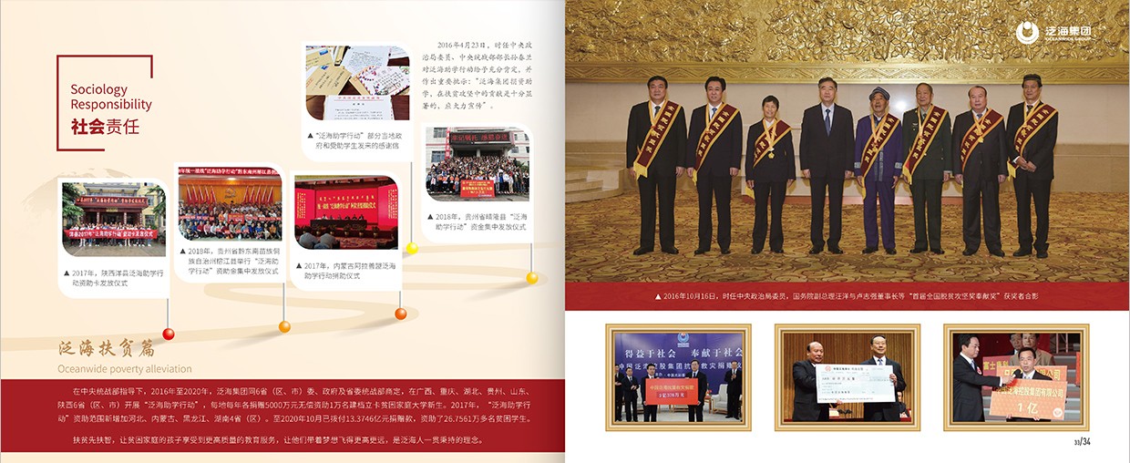 中國泛?？毓杉瘓F35周年畫冊設計之社會責任頁面設計