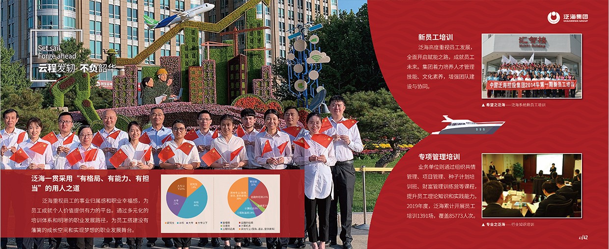 中國泛?？毓杉瘓F35周年畫冊設計之泛海團隊頁面設計