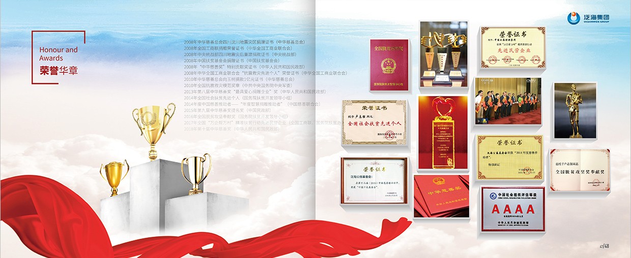 中國泛?？毓杉瘓F35周年畫冊設計之榮譽華章頁面設計