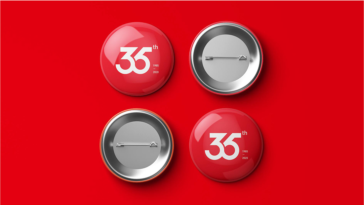 中國泛?？毓杉瘓F35周年logo設計之應用效果